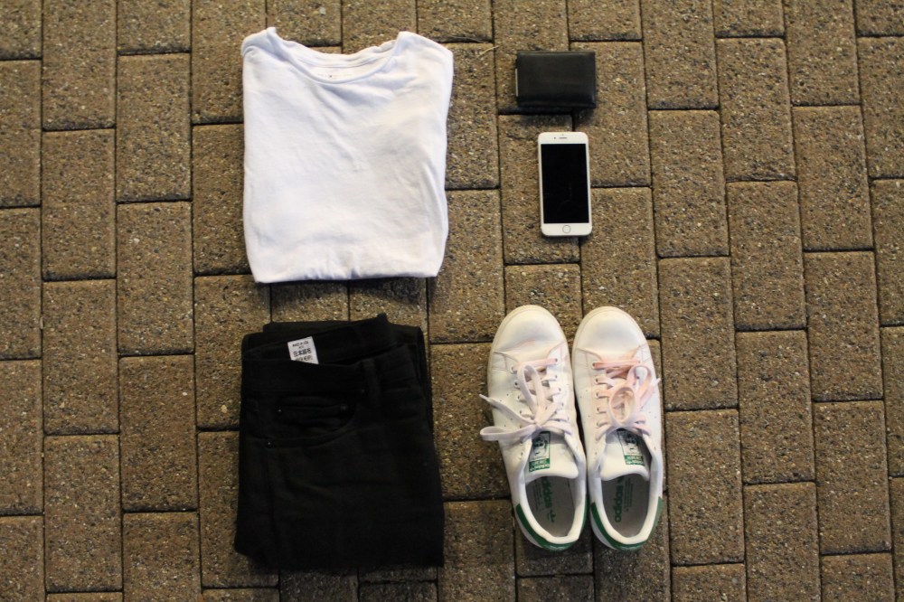 Tommy Hilfiger tee/Rogue Territory Stealth SK jeans/Adidas Stan Smiths