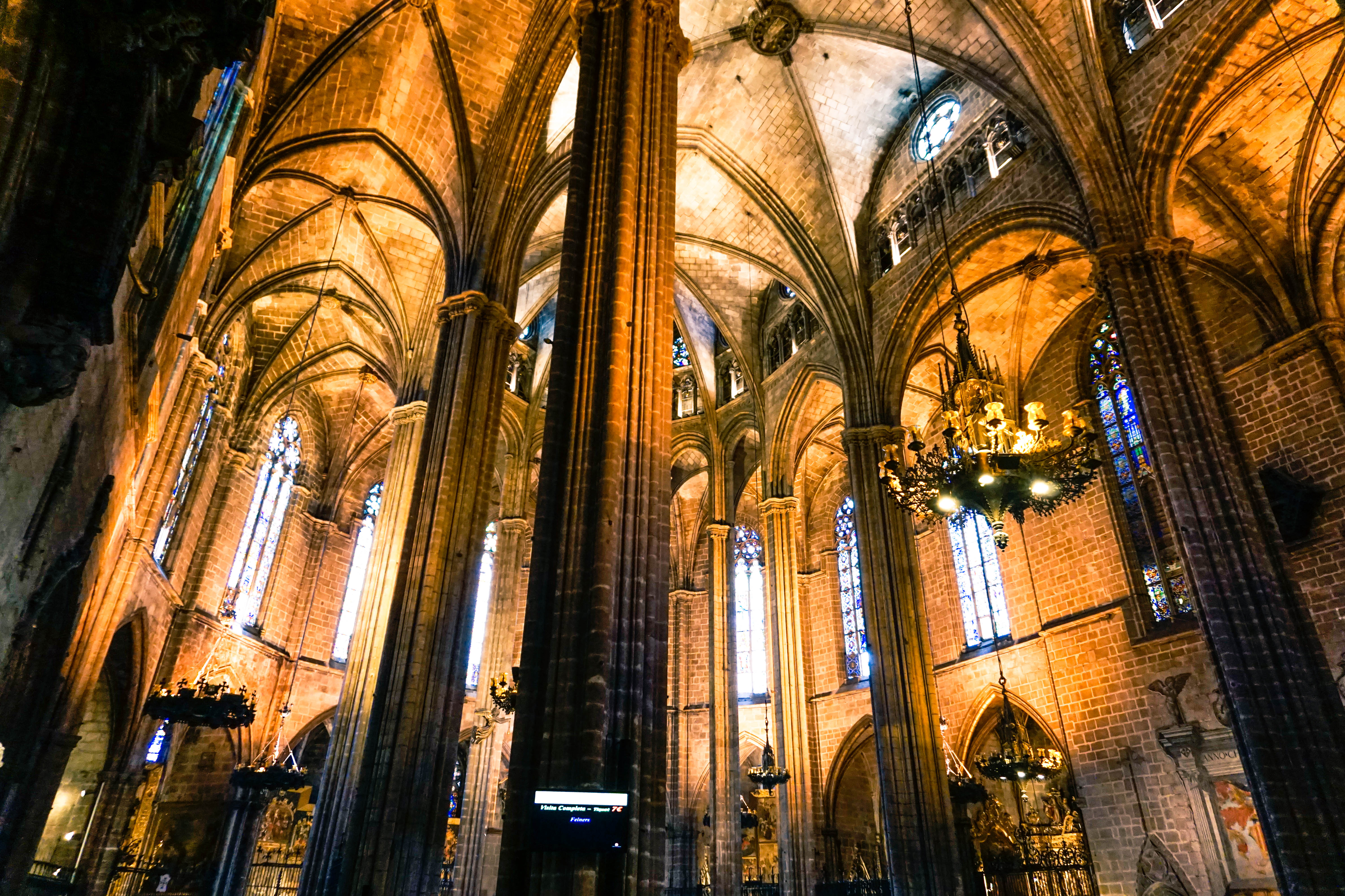 barcelona cathedral, pillars-2